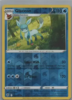 Glaceon 038/189 Rare Astral Radiance Pokemon Reverse Holo Near Mint - Image 1
