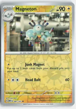 Magneton 082/165 Uncommon 151 Pokemon Reverse Holo Near Mint - Image 1