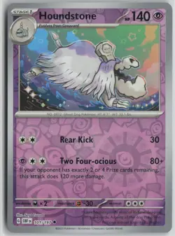 Houndstone 101/197 Uncommon Obsidian Flames Pokemon Reverse Holo Near Mint - Image 1