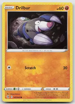 Drilbur 147/264 Common Fusion Strike Pokemon Near Mint - Image 1