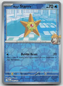 Misty's Staryu 046/182 Common Destined Rivals Pokemon Reverse Holo NM - Image 1