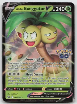 Alolan Exeggutor V SWSH225 Holo Promo Sword & Shield Promo Pokemon Holo NM - Image 1