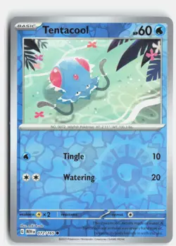 Tentacool 072/165 Common 151 Pokemon Reverse Holo Near Mint - Image 1