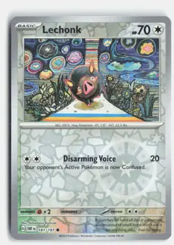 Lechonk 181/197 Common Obsidian Flames Pokemon Reverse Holo Near Mint - Image 1