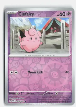 Clefairy 078/167 Common Twilight Masquerade Pokemon Reverse Holo Near Mint - Image 1