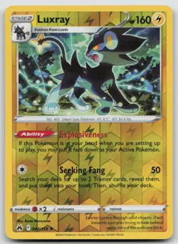 Luxray 044/159 Rare Crown Zenith Pokemon Reverse Holo NM - Image 1