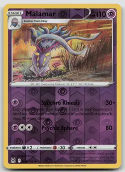 Malamar 078/196 Rare Lost Origin Pokemon Reverse Holo NM - Image 1