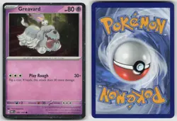 Greavard 100/197 Common Obsidian Flames Pokemon Cosmo Holo NM - Image 3