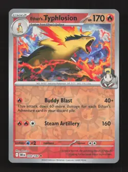 Ethan's Typhlosion 034/182 Rare Destined Rivals Pokemon Reverse Holo Near Mint - Image 1