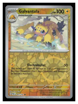 🎴 Galvantula 065/182 Reverse Holo Paradox Rift Pokemon NM - Image 1