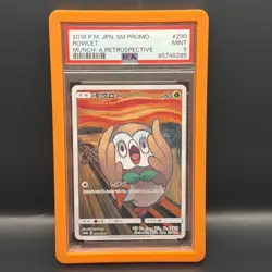 Pokemon Rowlet Scream Munch Retrospective JPN Full Art Promo 290/SM-P PSA 9 Mint - Image 1