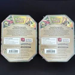 Pokemon 2x Tapu Bulu GX Island Powers Summer Tins 2017 Sealed (8 Packs) - Image 3