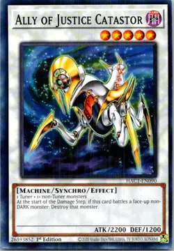 Ally Of Justice Catastor HAC1-EN090 Yu-Gi-Oh! Light Play 1st Edition - Image 1