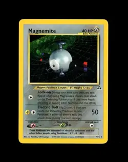 2001 Pokemon NEO DISCOVERY MAGNEMITE HOLO 7/75 RARE! MP - HP - Image 1