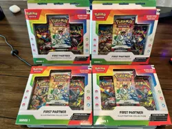 Pokemon TCG First Partner Illustration Collection Series 4x Box Promo - Image 1