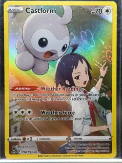 2022 Pokemon Lost Origin Castform TG11/TG30 Ultra Rare Full Art Holo - Image 1
