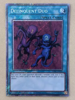 Delinquent Duo RA04-EN114 Platinum Secret Rare 1st Ed - Image 1
