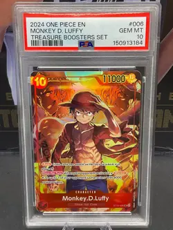 2024 One Piece EN ST10-006 Monkey D. Luffy Treasure Boosters Set PSA 10 GEM MINT - Image 1