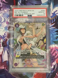 One Piece Ms. All Sunday OP06-064 Special Alt Art English OP-04 064 SP PSA 10 - Image 1