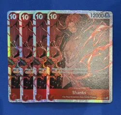 Shanks OP09-004 SR One Piece TCG English Playset NM X4 - Image 1