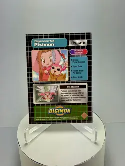 Digimon Digital Monsters 1999 Bandai U5/8 Piximon Holo Foil Card Rare NM - Image 2