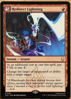 LIMITED EDITION Avatar Last Airbender MtG Redirect Lightning Unplayed NM - Image 1