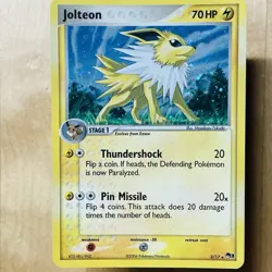 2006 Jolteon 3/17 POP Series 3 LP Holo Rare English Pokemon Holofoil TCG Card - Image 1