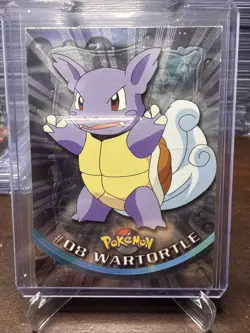 Wartortle Pokemon Topps Card Black Logo TV Animation Edition Holo Foil Creased - Image 1