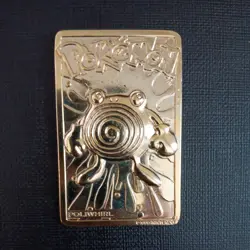 Pokemon 23K Gold Plated Poliwhirl Trading Card 1999 Burger King Limited Edition - Image 1
