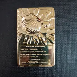 Pokemon 23K Gold Plated Poliwhirl Trading Card 1999 Burger King Limited Edition - Image 2