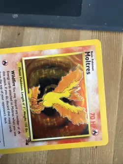 Moltres 12/62 1999 Fossil Unlimited Pokemon Card Vintage WOTC Holo Rare - MP - Image 4