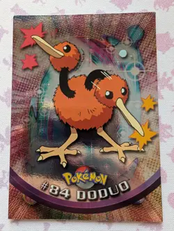 #84 Doduo Topps Blue TV Animation Pokemon Card 2000 Holo - Image 1