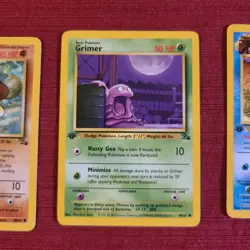 Pokemon TCG Wizards 1999 Fossil 1st Edition Lot 3 Kabuto Grimer Omanyte - Image 3