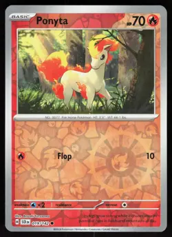 Ponyta 19/142 Common Stellar Crown Pokemon Reverse Holo Near Mint - Image 1