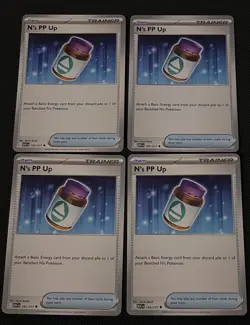 4x N's PP Up 195/217 Me: Ascended Heroes Playset x4 - Pokemon TCG - NM - Image 1