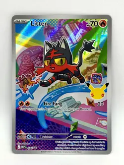 Rowlett 43 Litten 44 Popplio 45 First Partner Illustration Pokemon Promo Set - Image 5