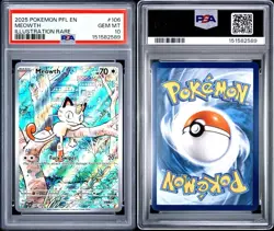 Pokemon TCG Meowth 106/094 Illustration Rare Holo Phantasmal Flames - PSA 10 - Image 3