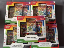 Lot x5 Boxes Sealed Pokemon TCG First Partner Illustration Collection Series 1 - Image 1