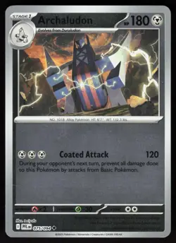 Archaludon 075/094 Uncommon Phantasmal Flames Pokemon Reverse Holo Near Mint - Image 1