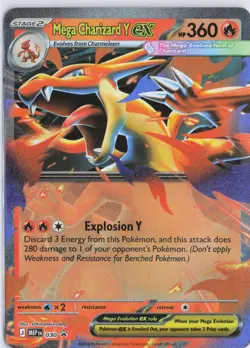 Mega Charizard Y ex 030 Holo Promo ME: Mega Evolution Promo Pokemon Near Mint - Image 1