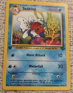 1999 Pokemon Jungle 1st Edition Seaking #46/64 LP - Image 1