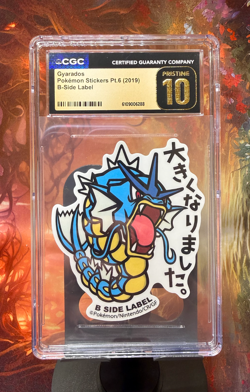 Gyarados Pokemon Stickers Pt.6 (2019) B-Side Label CGC Pristine 10 - Image 1