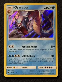 Pokemon TCG Burning Shadows Gyarados 33/147 Holo - Image 1