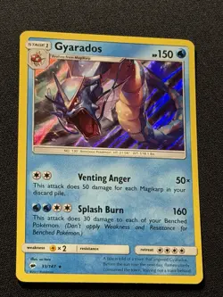 Pokemon TCG Burning Shadows Gyarados 33/147 Holo - Image 3