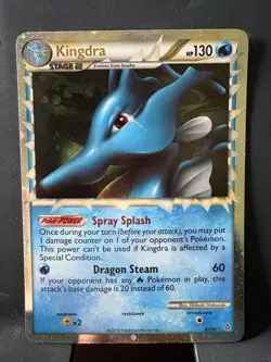 Pokemon TCG Kingdra PRIME Unleashed Holo Ultra Rare 85/95 130 HP 2010 EN - Image 1