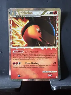 Pokemon TCG Typhlosion PRIME HeartGold Holo 110/123 140 HP EN - Image 1
