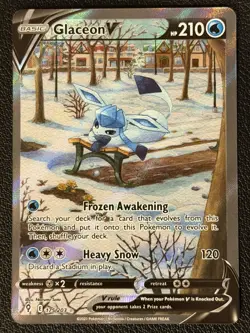 Pokemon TCG Glaceon V 175/203 Alt Art Ultra Rare Full Art Holo Evolving Skies - Image 1