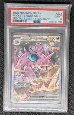 2025 Pokemon Destined Rivals Team Rocket's Nidoking ex #233/182 SIR PSA 9 Mint - Image 1