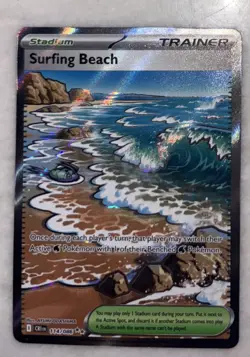 Pokemon Surfing Beach 114/086 Full Art Ultra Rare Chaos Rising NM TCG - Image 1