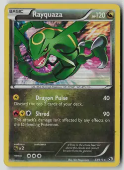 Rayquaza 93/113 Holo Rare Legendary Treasures Pokemon DMG - Image 1
